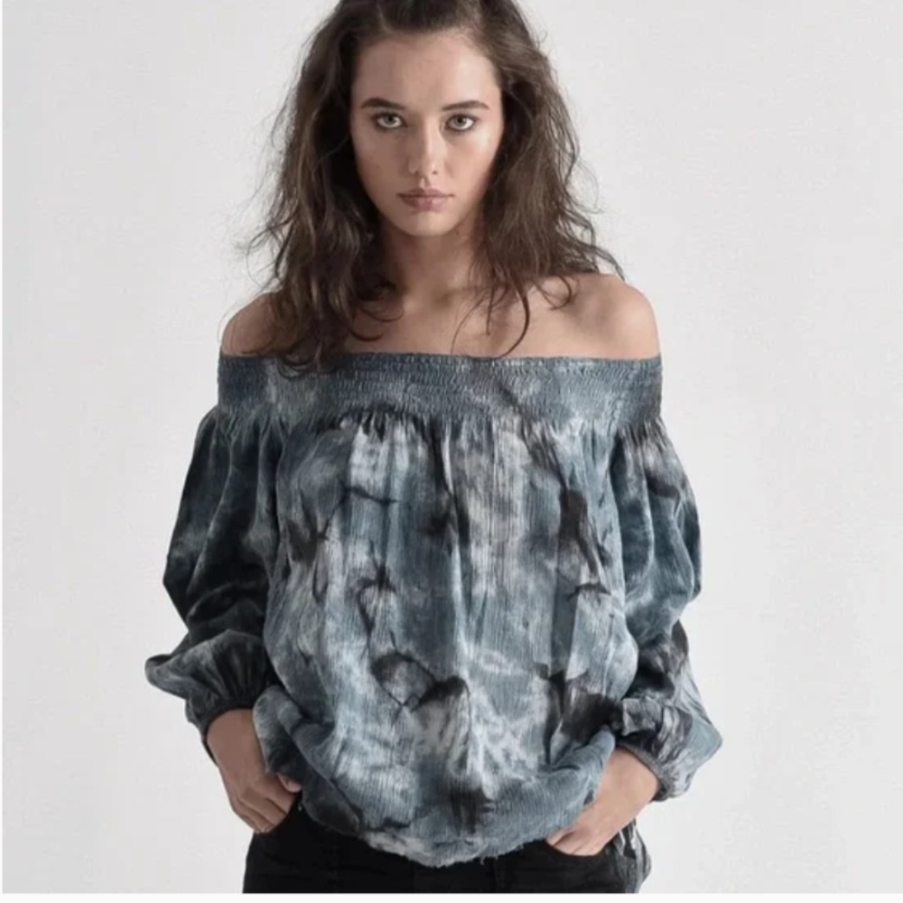 Free People X One Teaspoon Blue Tie Dye Top NWT size XS